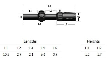 18.5oz 1-6x24 SFP оптический зрение AR-BDC3 ретикульная 30 мм трубка с фиксированным паралаксным настроением