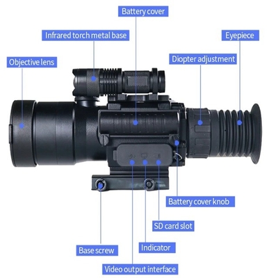 55мм Ключ для глаз KDS1W 3.7X-11X Цифровое ночное зрение для охоты IP65